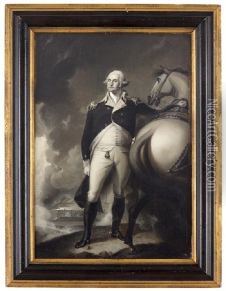 George Washington At Dorchester Heights Oil Painting - John Trumbull