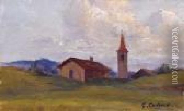 Paesaggio Con Chiesetta Oil Painting - Giovanni Colmo