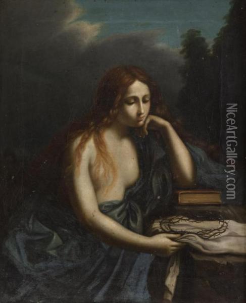 Maddalena Penitente Oil Painting - Guercino