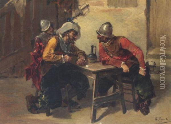 Cavalier's Tale Oil Painting - Georges Appert