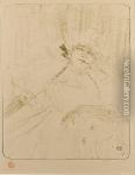 Yvette Guilbert - Chanson Ancienne (wittrock 276) Oil Painting - Henri De Toulouse-Lautrec