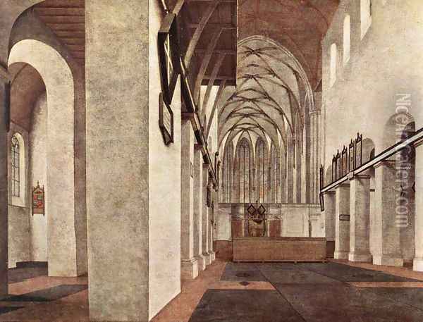 Interior of the St. Jans Kerk at Utrecht Oil Painting - Pieter Jansz Saenredam