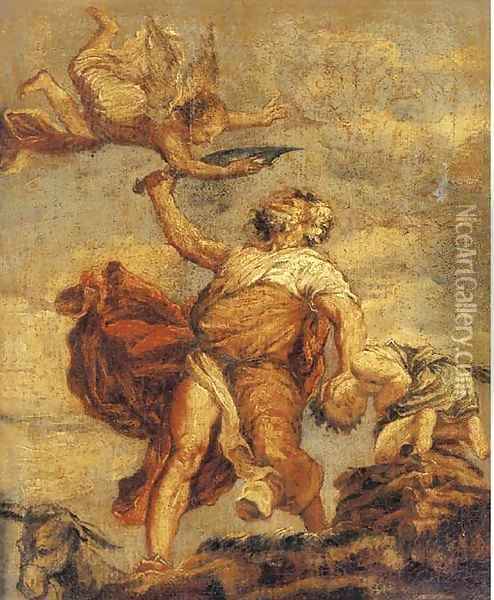 The Sacrifice of Isaac Oil Painting - Tiziano Vecellio (Titian)