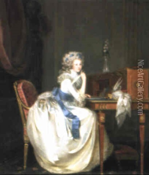 Marie Therese Louise Von Savoyen-carignan, Princesse De Lamballe Oil Painting - Anton Hickel