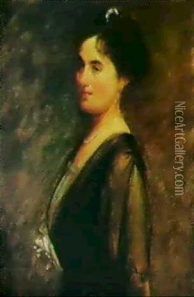 Violet Bancroft Oil Painting - Thomas William Roberts