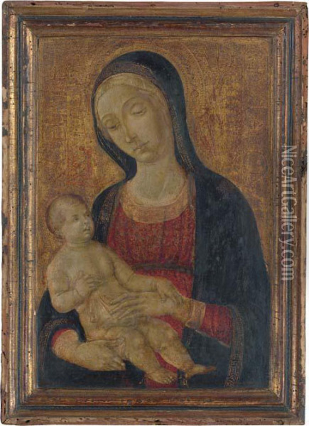 The Madonna And Child Oil Painting - Matteo Di Giovanni Di Bartolo