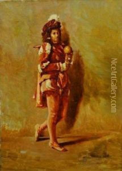 Le Joueur De Bilboquet Oil Painting - Joseph Milon