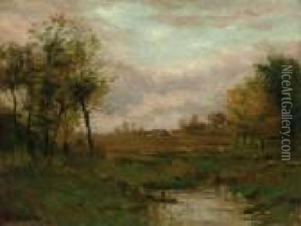 October Landscape Oil Painting - John Francis Murphy