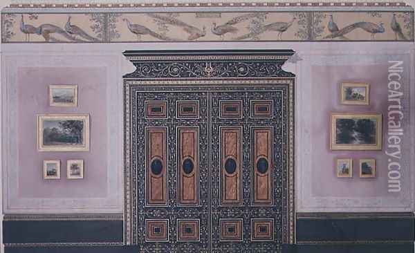 Design for the interior of No1 Grosvenor Crescent London Oil Painting - G. Hutchinson