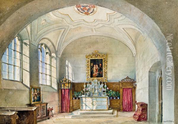Schloss Rosenberg Des Grafen Buquoy-longueval Oil Painting - Rudolf Ritter von Alt