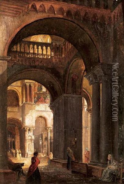 Italiai Templombelso Oil Painting - Giuseppe Borsato