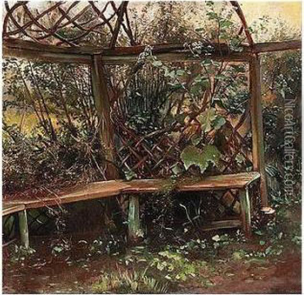 The Arbor [bese'dka] Oil Painting - Konstantin Egorovich Egorovich Makovsky