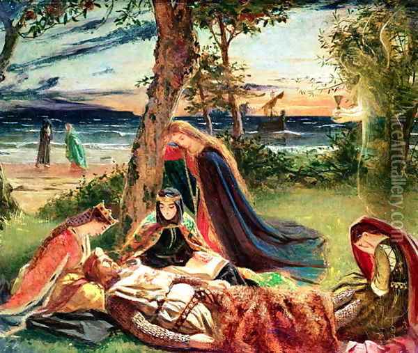 The Death of Arthur 1861 Oil Painting - James Archer