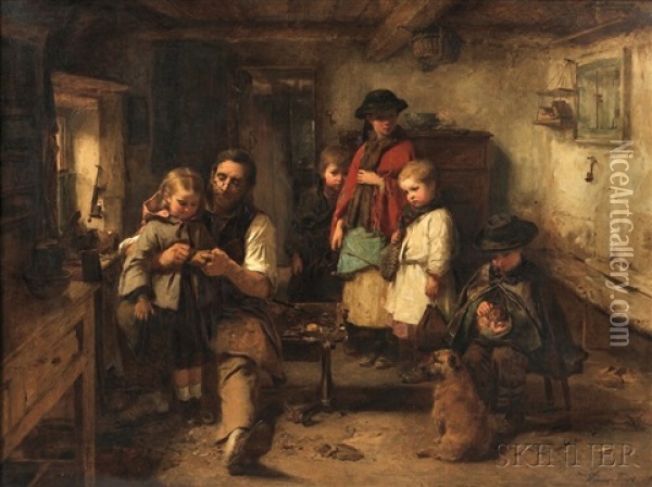 Baith Faither And Mither Oil Painting - Thomas Faed