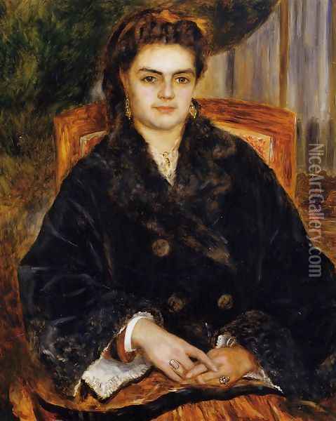 Madame Marie Octavie Bernier Oil Painting - Pierre Auguste Renoir
