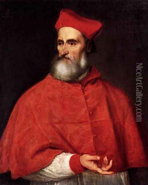 Portrait of Pietro Bembo 2 Oil Painting - Tiziano Vecellio (Titian)