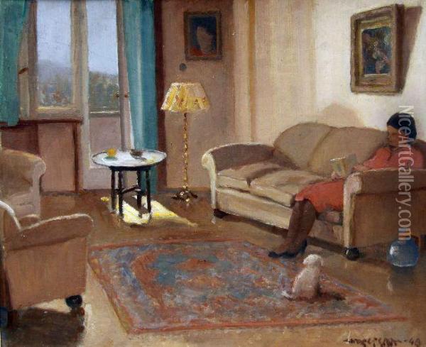 Interior Oil Painting - Victor, William Higgins