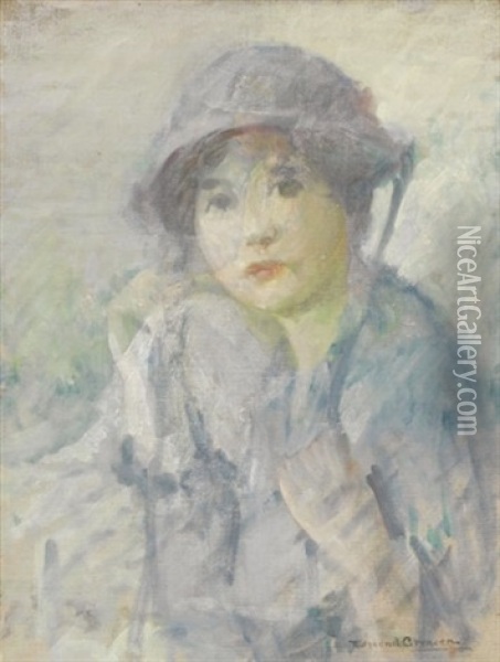 The Grey Bonnet Oil Painting - Edmund William Greacen