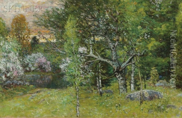 Springtime Oil Painting - John Joseph Enneking