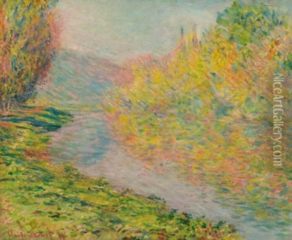 Automne A Jeufosse Oil Painting - Claude Monet
