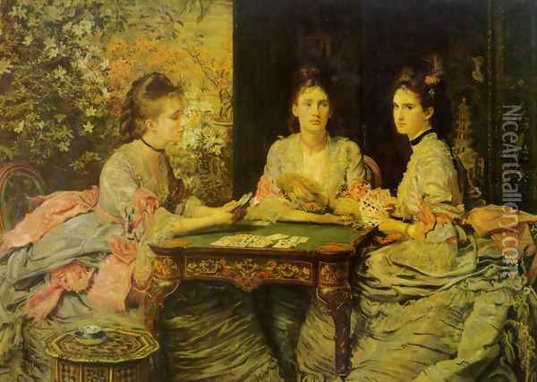 Hearts are Trumps Oil Painting - Sir John Everett Millais