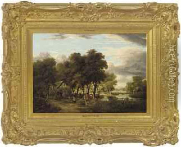 On The Broads Oil Painting - James Stark