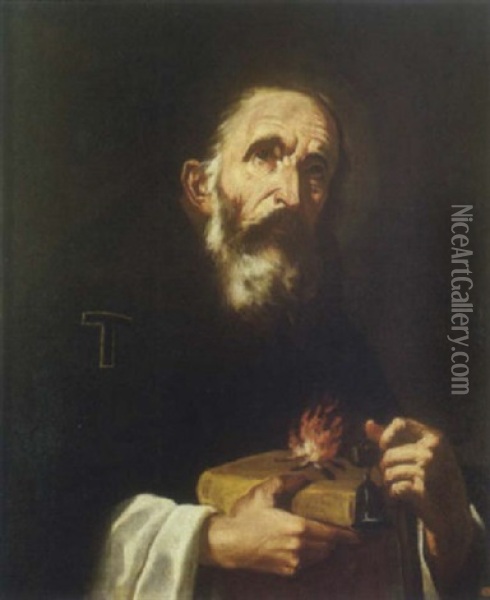Sainte Antoine Oil Painting - Jusepe de Ribera