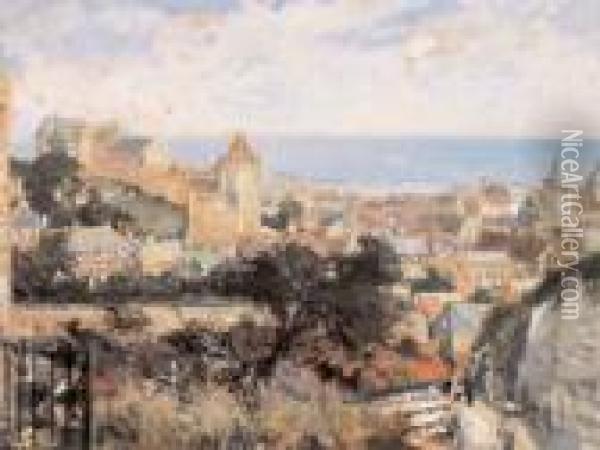 Dieppe Oil Painting - Jacques-Emile Blanche