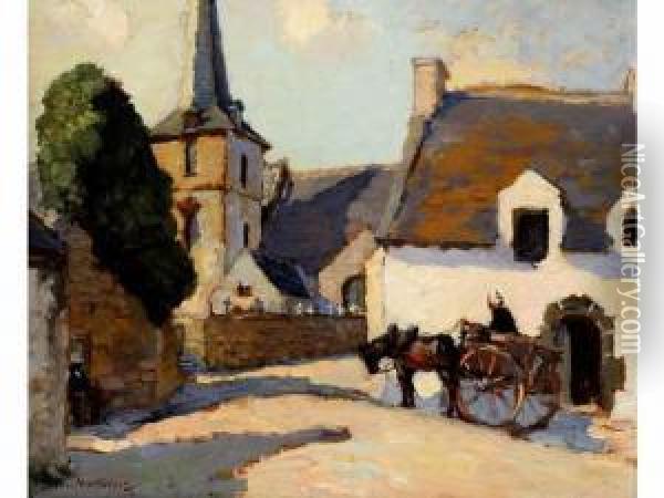 Village De Bretagne Oil Painting - Henri Montassier