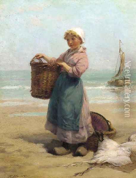 The fishergirl Oil Painting - Edith Hume
