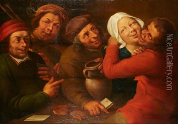 A Merry Company Oil Painting - Jan Massys