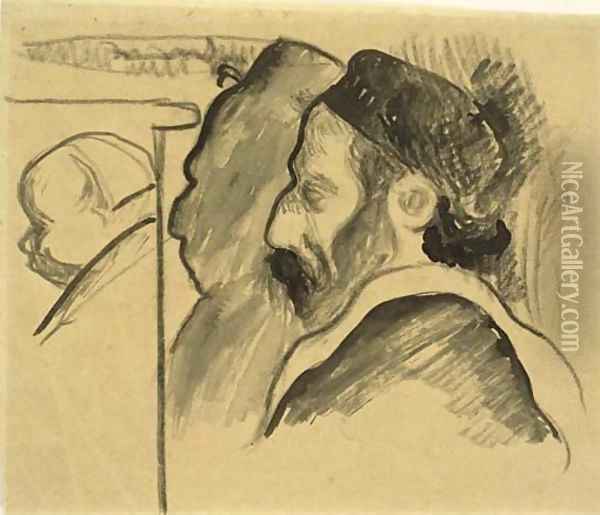 Portraits of Meyer de Haan and Mimi Oil Painting - Paul Gauguin