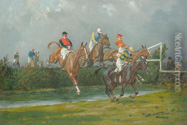 The Water Jump Oil Painting - George Wright