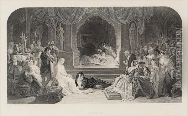 The Play Scene From Hamlet Oil Painting - Daniel Maclise