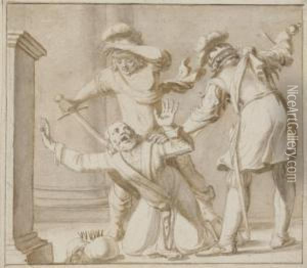 The Death Of Belshazzar Oil Painting - Jacques De Stella