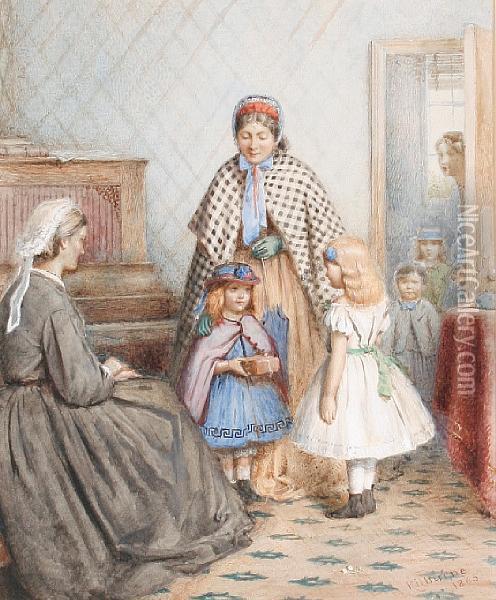 The Gift Oil Painting - George Goodwin Kilburne