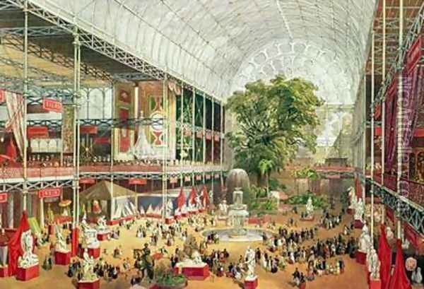 Interior View of Crystal Palace during the Great Exhibition of 1851 Oil Painting - McNevin, J.