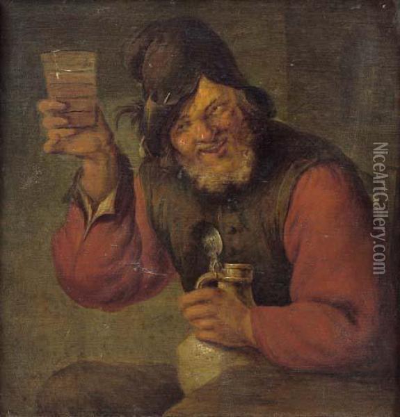 Le Joyeux Buveur Oil Painting - Joos van Craesbeeck