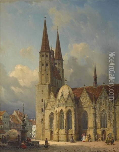 Die St. Martinskirche In Braunschweig Oil Painting - Michael Neher