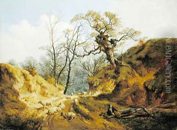 Crown Point Whitlingham Oil Painting - John Berney Ladbrooke