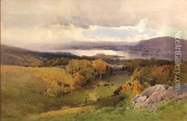 Windermere, English Lakes Oil Painting - Arthur Tucker