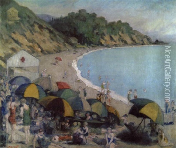 At The Beach Oil Painting - Everett Lloyd Bryant
