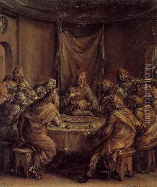 The Last Supper Oil Painting - Dirck Barendsz.