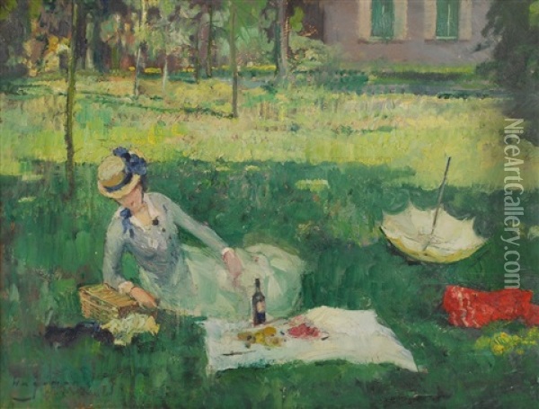 Le Dejeuner Sur L'herbe Oil Painting - Maurice Wagemans