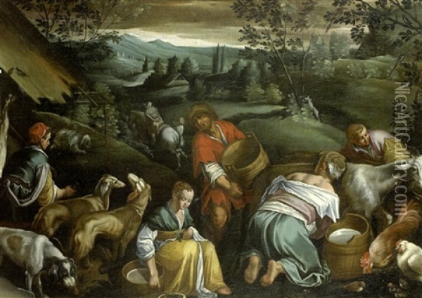 Allegorie Du Printemps Oil Painting - Gerolamo da Ponte Bassano