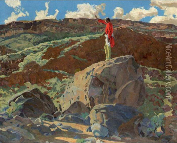 Mountain Prayer Oil Painting - Walter Ufer