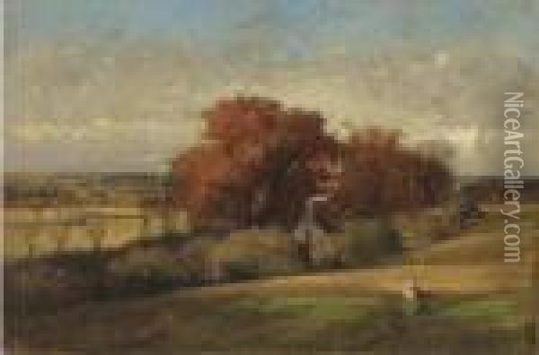 The Old Oak Oil Painting - George Inness