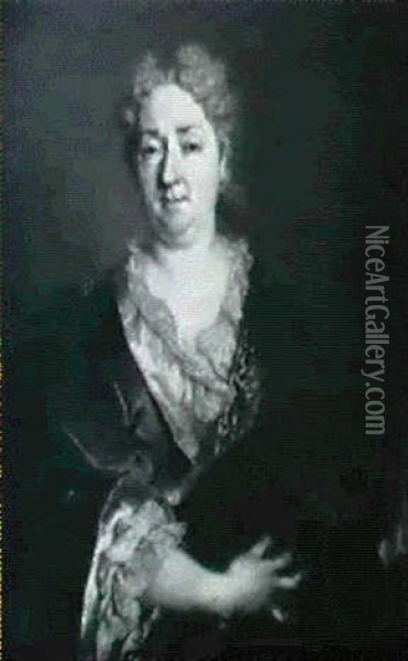 Portrait D'une Femme De Qualite Oil Painting - Nicolas de Largilliere