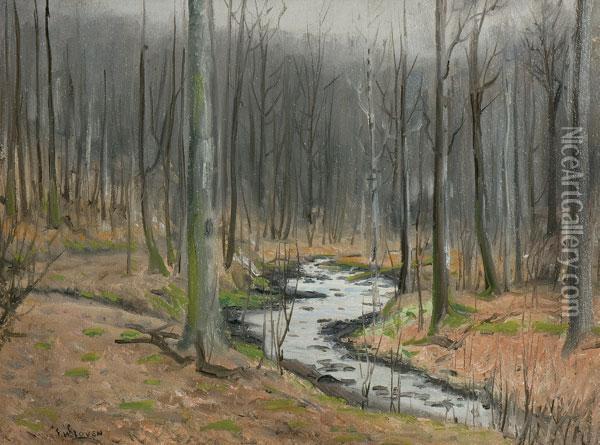 Early Spring Landscape Oil Painting - Frank W. Loven