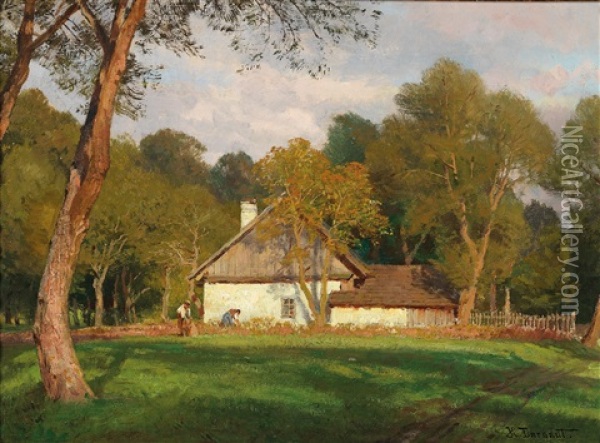 A Sunny Day In The Wienerwald Oil Painting - Hugo Darnaut